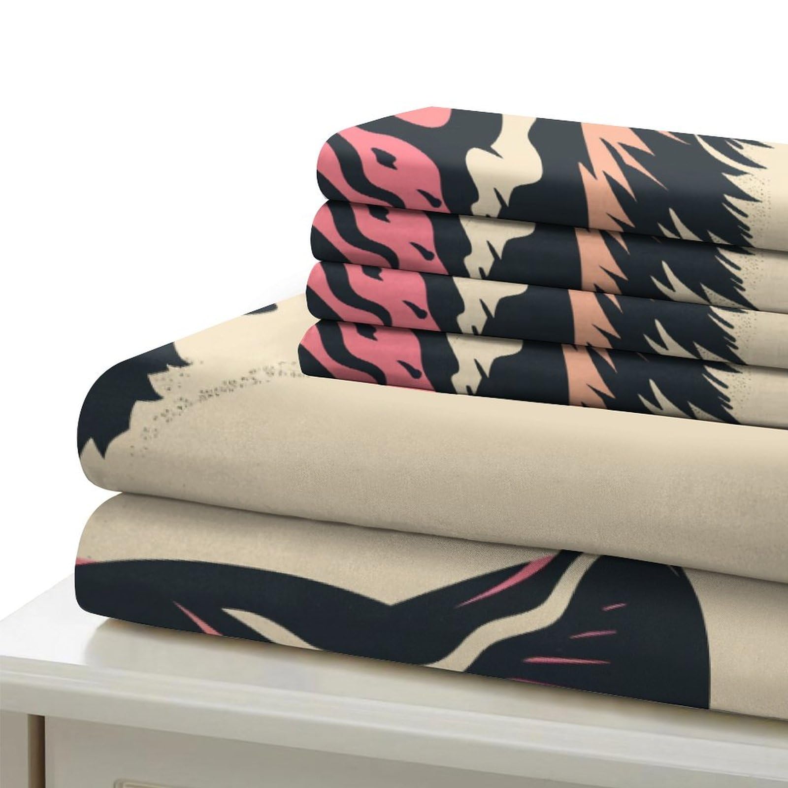 Stampato in 3D tigre Copertina Stampata Microfibra Disegnata Biancheria Da Letto Ipoallergenico Con 2 Federe,King（220x240cm）, Per Adolescenti E Adulti