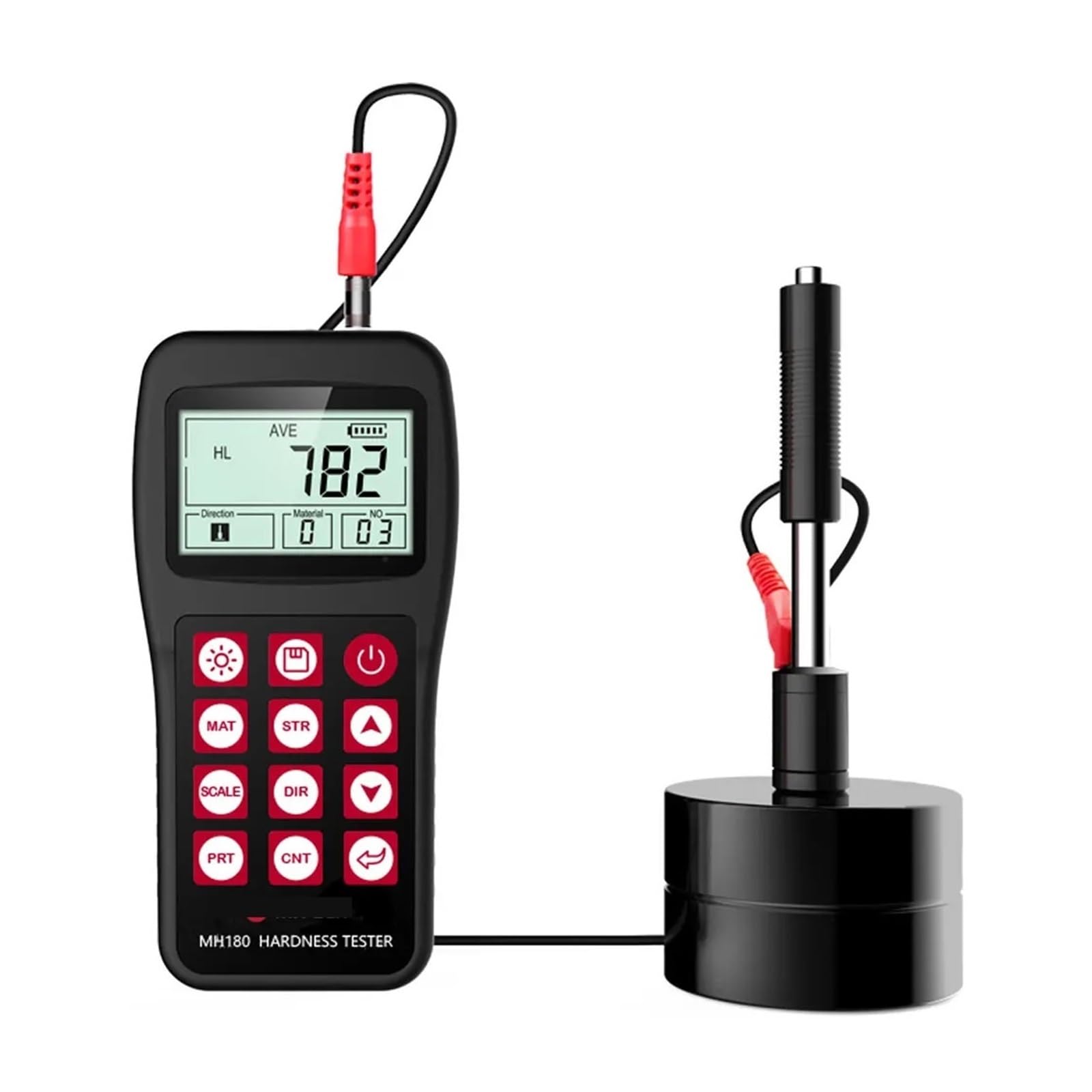 NURII Digital Portable Hardness Tester, MH180, Hardness Testing, Measuring Range 170?960 HLD EL Back Light Display