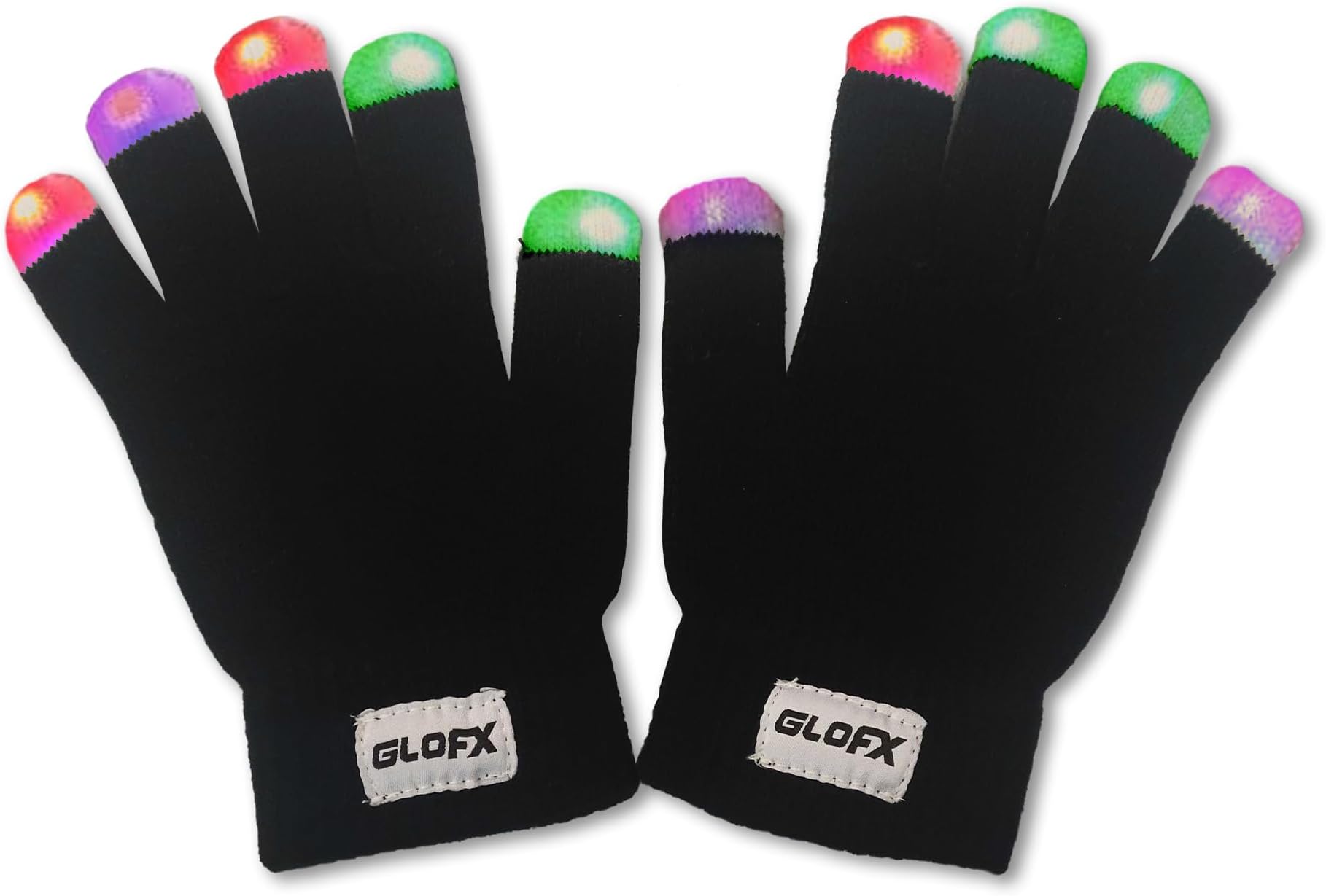 GloFX LED Light-Up Gloves | 9 Modes, 34 Colors & 1 Million+ Combinations | Glove Lights for Festivals and Costumes