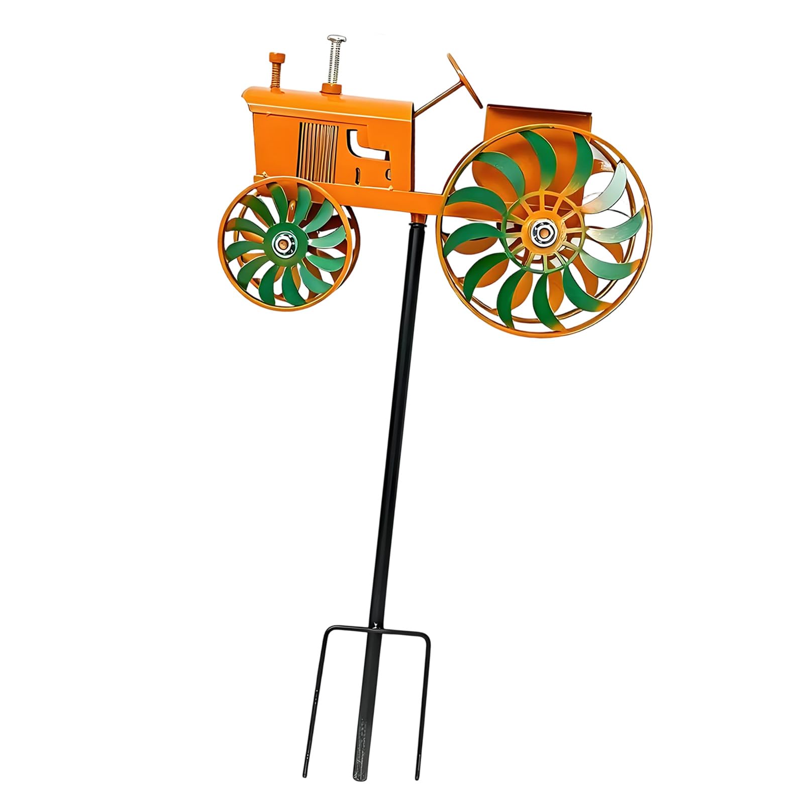 Metal Windmill Decoration for Garden Yard Patio Country Inspired Outdoor Ornament Featuring Moving Wheel Patio Combine Windmill Ornament