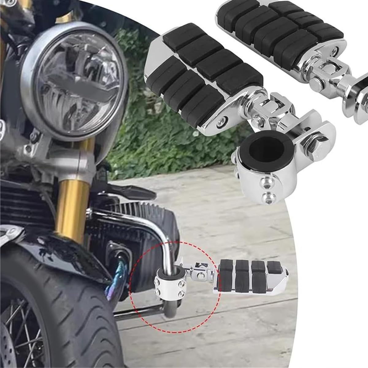Huba Motorrad Universal Highway Pegs Fußstützen Fit Engine Guard Crash Bar 25mm -32mm