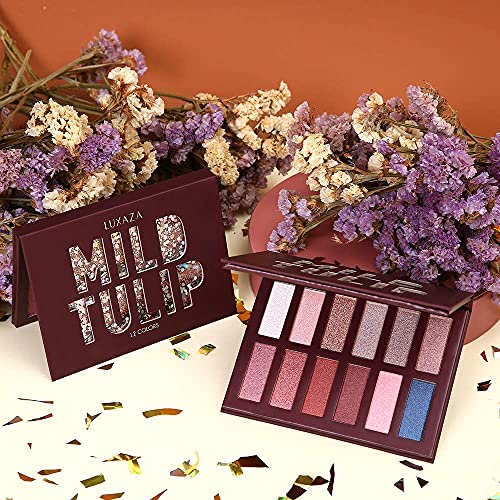 Luxaza Neutral Nudes Makeup Eyeshadow Palette Brown Metallic, Warm Natural Bronze Copper Pearl Shimmer Satin Eye Shadow, Highly Pigmented Makeup Palette #TOP6