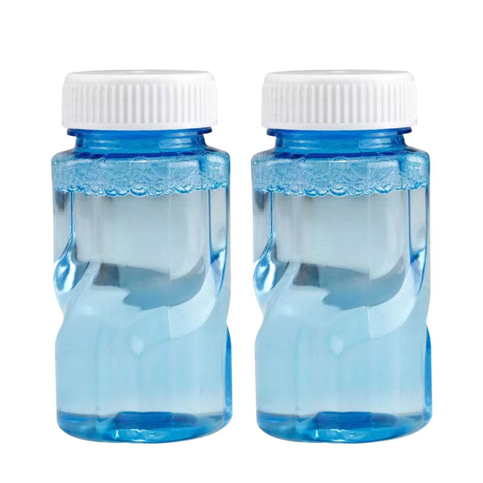 Solution de Recharge à Bulles de 50 ML, 2 liquides à Bulles pour Pistolets à Bulles avec flacons faciles à Verser, Formule concentrée Amusante avec Jeu sûr et Vibrant pour en Plein air fête de