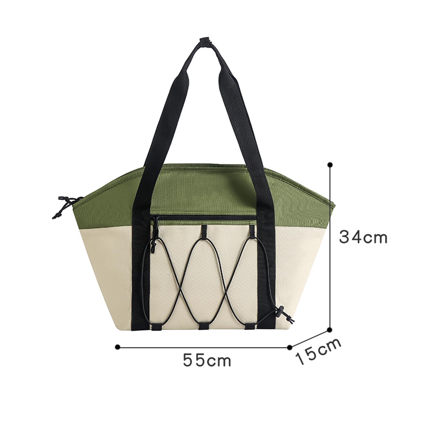 Borsa termica per il pranzo, borsa termica portatile per cibo, picnic pieghevole e borsa termica per lavoro, viaggi e spiaggia, funzione di mantenimento caldo/freddo