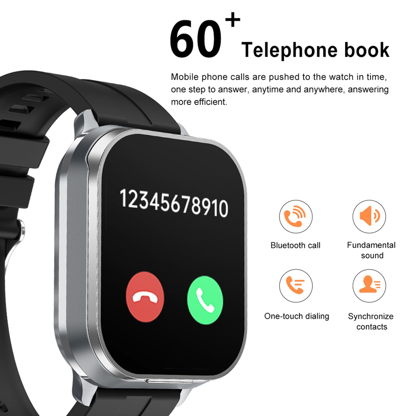 findtime Smartwatch 2 in 1 con cuffie, per la salute, fitness tracker, orologio sportivo, orologio da uomo, orologio da fitness, cardiofrequenzimetro, contapassi, cronometro attività