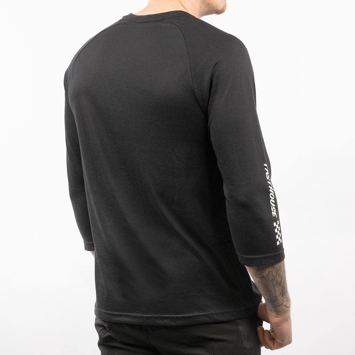 FASTHOUSE Rush Raglan Tech Tee (Black, Medium)