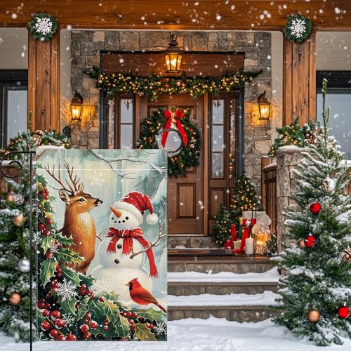 Flocon de neige drapeau de jardin pour embellir vos extérieurs en hiver - 2