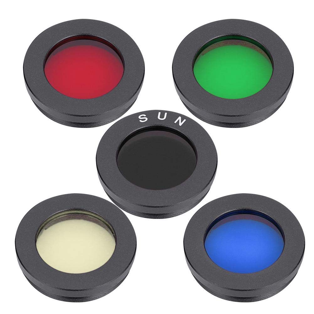 Goshyda Filtre d'objectif de télescope, Filtre de Couleur d'objectif d'oculaire de télescope astronomique de 1,25 "/31,7 mm pour Lune/nébuleuse/étoile du/Cluster/Ciel Profond