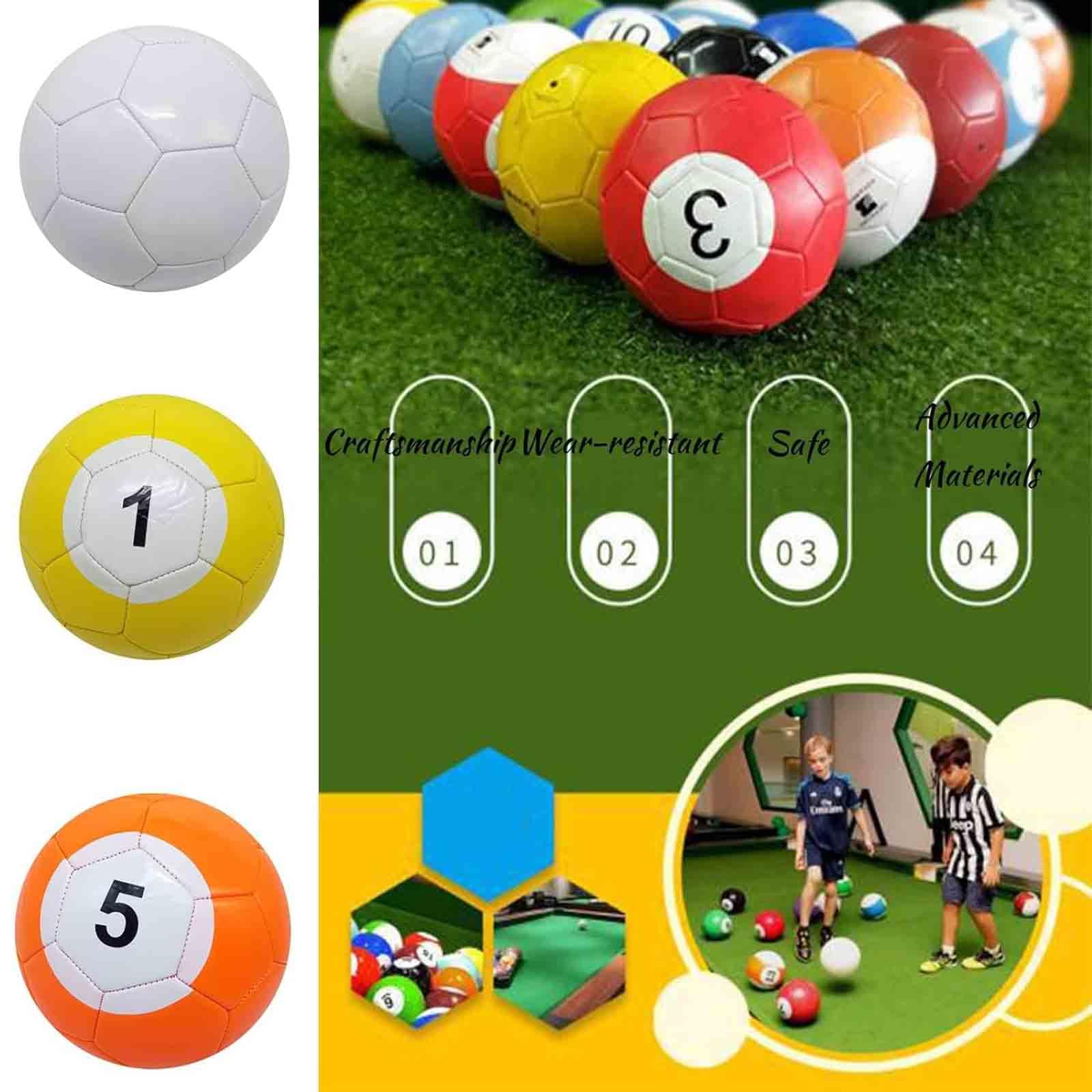 16 Stück Snook-Fußball, Billard-Snooker-Fußball, verschleißfester Snooker-Ball, riesiger Snooker-Fußball, Straßenspiel, Sport, Unterhaltung für Erwachsene im Freien, Geschenk für Erwachsene, 20cm