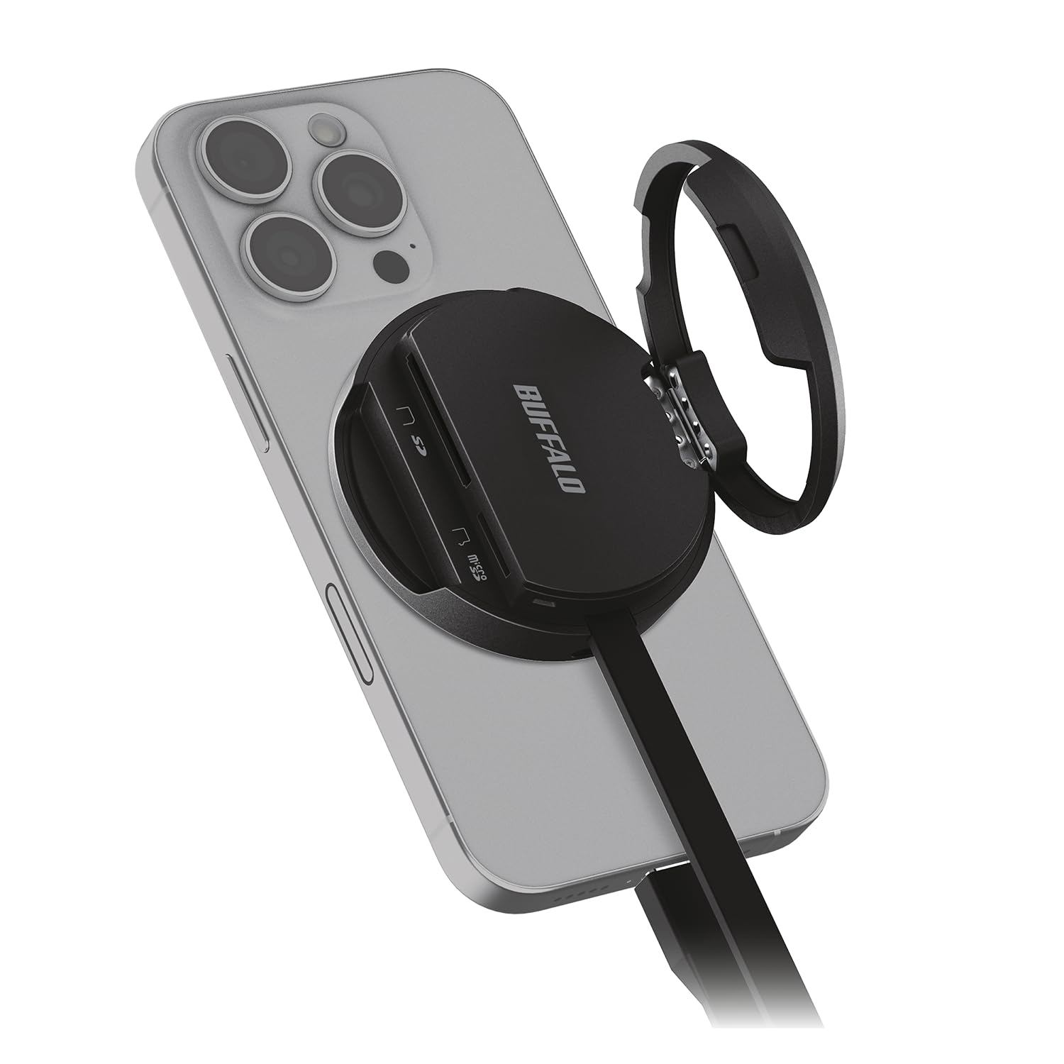 Amazon | バッファロー MagSafe マグネット固定 Type-C カードリーダー