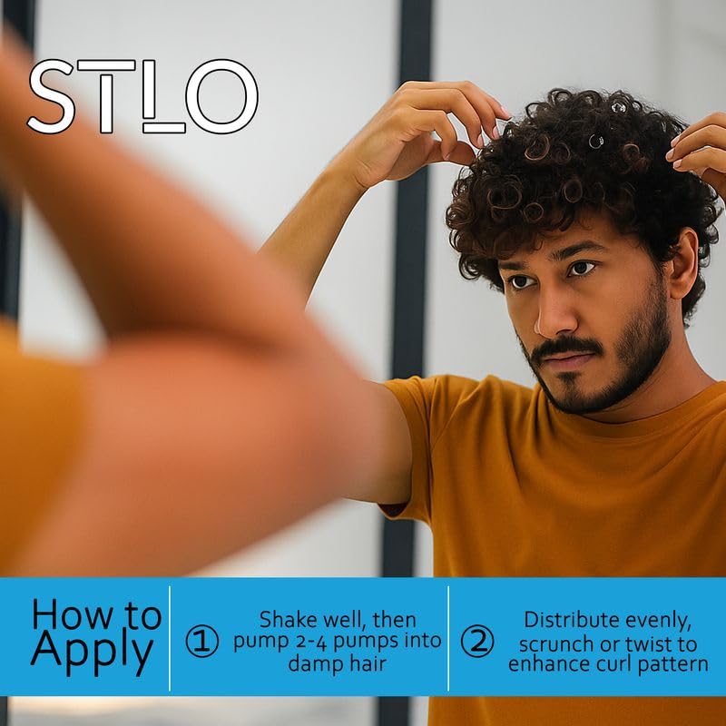 STLO Moisture Rich Curl Cream - Enhances Shine and Frizz Control - Defines Natural Curly Hair 300ml - Image 2