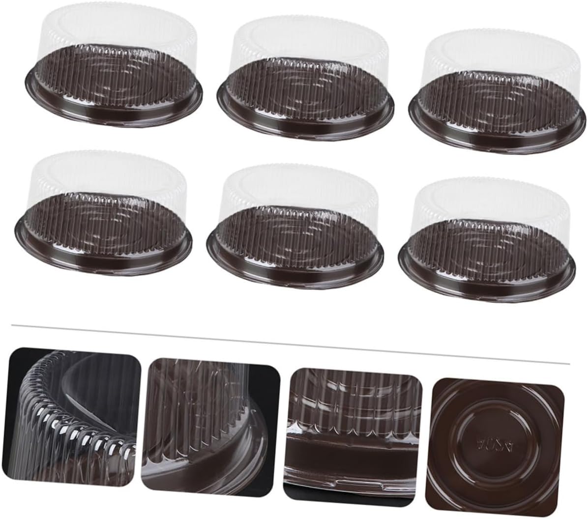 30pcs Transparent Cake Packing Boxes Dessert Containers Dome Cover for Mousse Candy and Bakery Use Deform-resistant Design