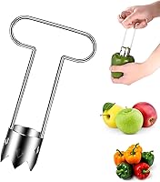 Vista 1 de Herramienta de extracción de semillas de pimienta, descorazonador de frutas de acero inoxidable mejorado 2026, cortador de frutas reutilizable