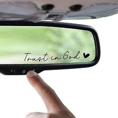 Christian Decal Rear View Mirror Decal Faith Car Mirror Sticker Bible Verse Gift for Women Christian Stickers Religious