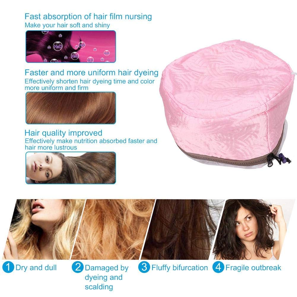 Brrnoo Hair SPA Elektryczny Parownik Termiczny DIY Hair Hat SPA Home Treatment Hat dla naturalnych lub zniszczonych włosów Nourishing Moisturize Electric