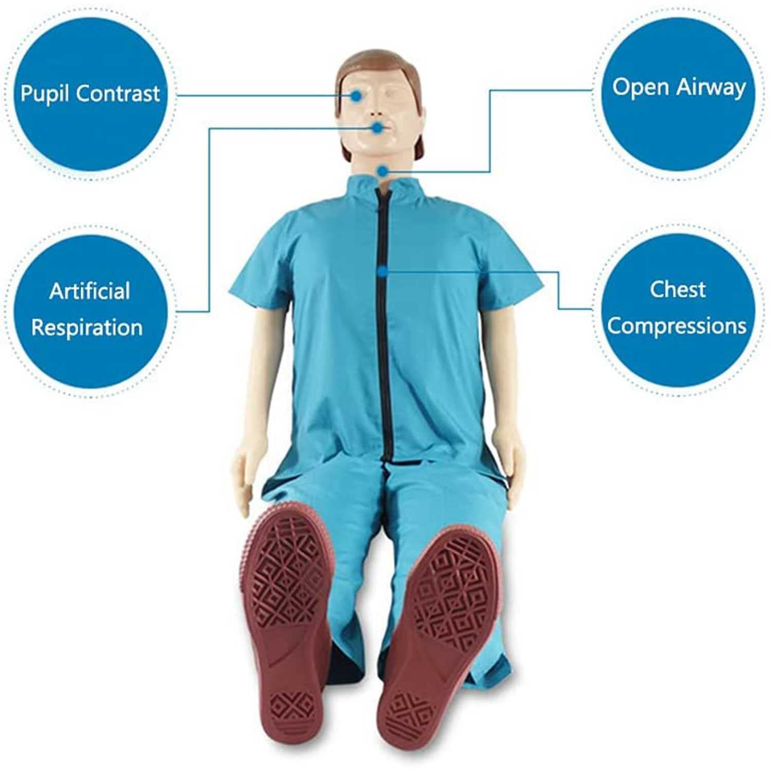 Simulador De Reanimación Cardiopulmonar del Maniquí, Maniquí RCP Adulto, Maniquí para Maniobras de Reanimación Cardiopulmonar