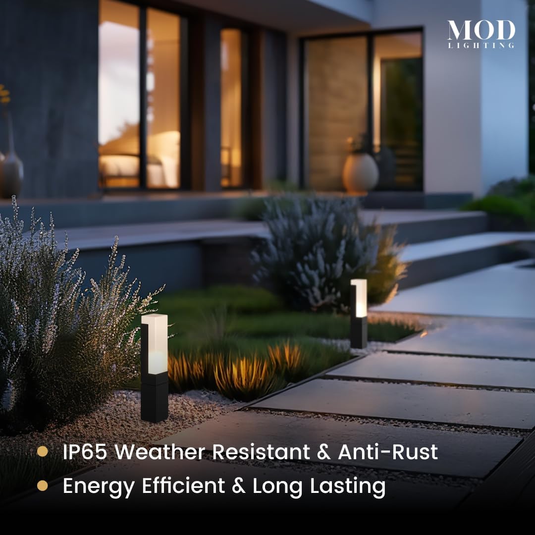 MOD LIGHTING Meadow | Waterproof Pathway Lights Wired, Line Voltage Landscape Lighting, LED Outdoor Path Lights, IP65 Weather Resistant & Anti-Rust Garden Light, 1-Pack (Small, Fixed)