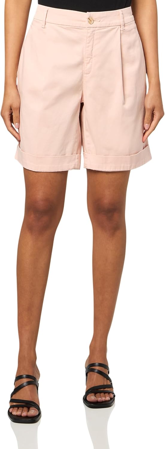 BOSS, Essential Cotton Bermuda Twill Shorts, Peach Powder, 8