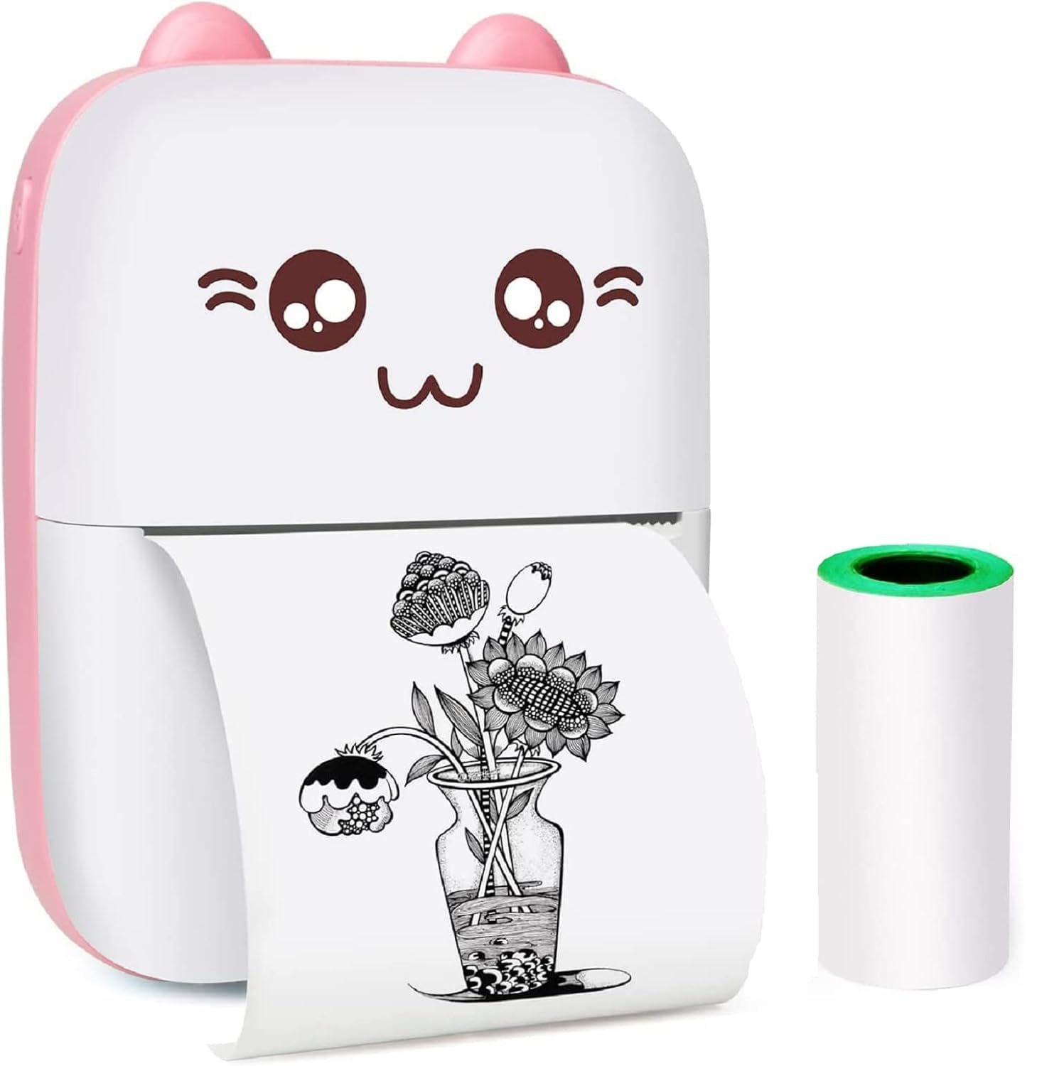 SS Mini Thermal Printer Inkless Bluetooth Pocket Printer for Prints Picture List Memo Receipt Tags Barcode Labels Compatible with iOS, Android (Pink) (B0DHKKVRFC) Amazon Price History, Amazon Price Tracker