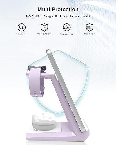 Miniatura 6 de Cargador inalámbrico para estación de carga Samsung, estación de carga 3 en 1 para múltiples dispositivos, base para Samsung Galaxy S25 S24 Ultra
