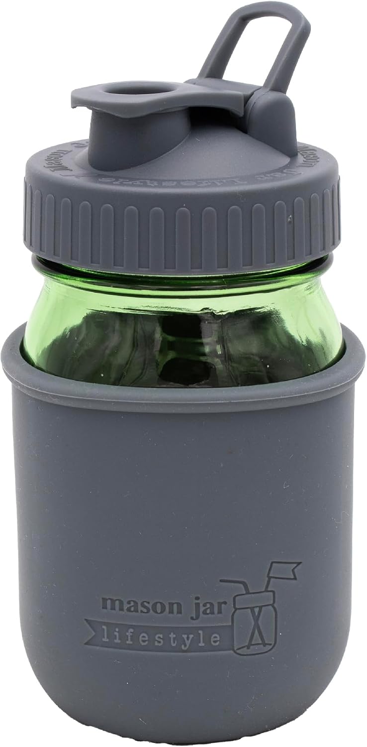 Mason Jar Lifestyle Regular Mouth Pint 16oz Silicone Sleeves/Jackets for Protecting Ball, Kerr, Canning Jars (4, Enchanted Multicolor)