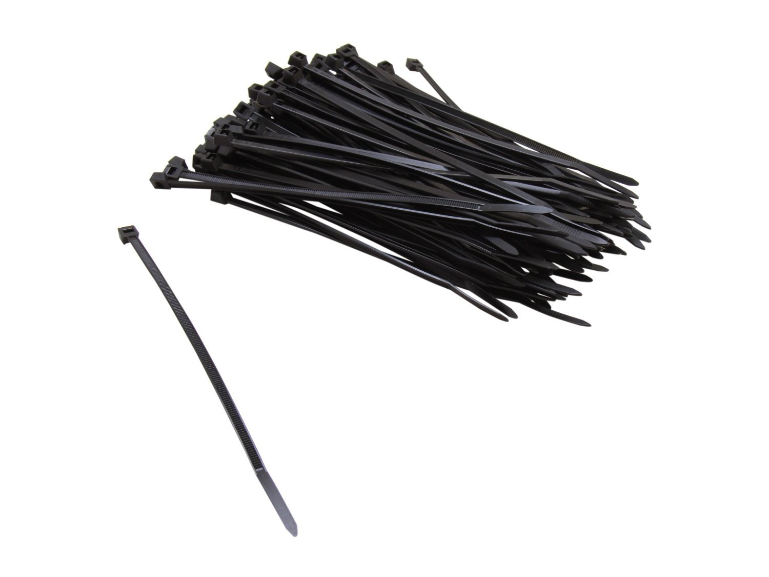 Nippon LabsLabs CT-6INT-BK 6" Intermediate Cable Ties, 100 Pieces/Bag, Black