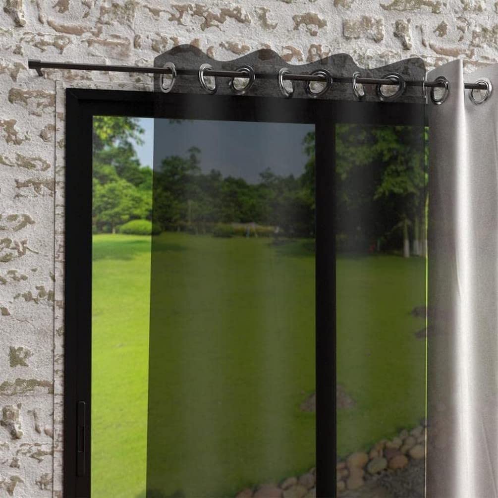 Soleil d'ocre Bohem Sail with Eyelets Effect 135 x 250 cm Anthracite, Grey, W 53.1" x L 98.4" (1 Panels)