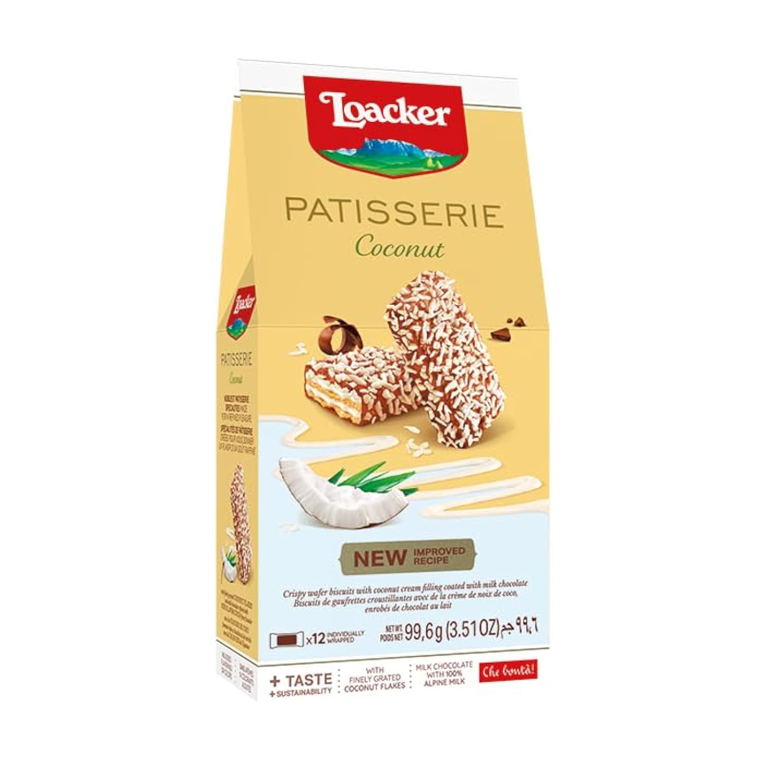 Loacker Patisery Coconut Wafer Biscuits, 99.6 G