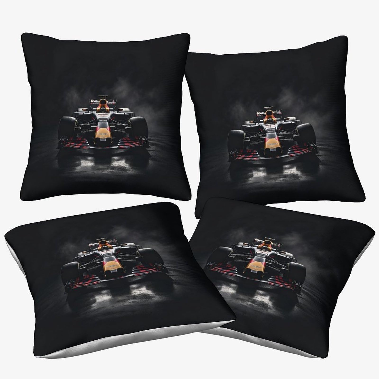 Xiaopangxy Formulaa Racing-4 Formulaa Racing Microfiber Throw Pillow Case, 45X45cm, 4 Pcs, Gift For Wife, Girlfriend, Gift For Couples, Wedding, Racing Car Cushion Cover For Sofa Couch Bed