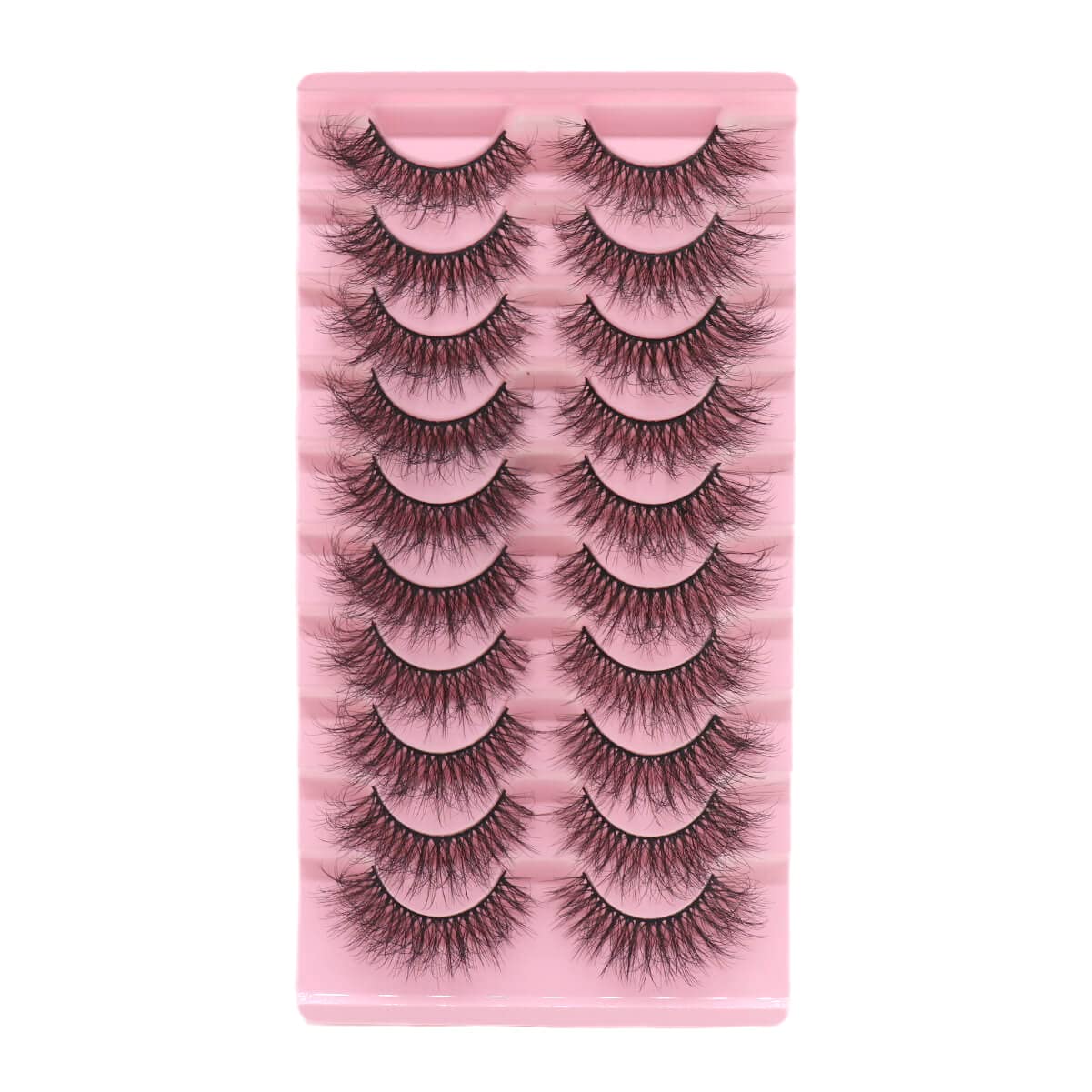 VGTE Lashes Natural Look False Eyelashes 16MM luffy Wispy Curly 3D Fake Lashes 10 Pairs Pack 17MM