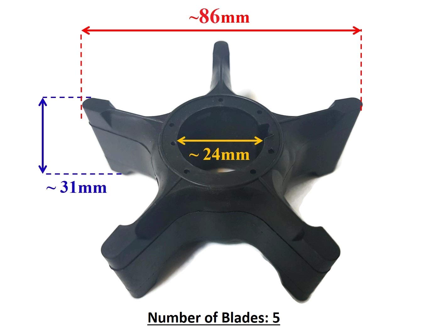 Boat Outboard Motor Water Pump Impeller 17461-90J01 17461-90J00 18-3023 for Suzuki DT 150HP - 225HP DF 90HP - 175HP Boat Motor