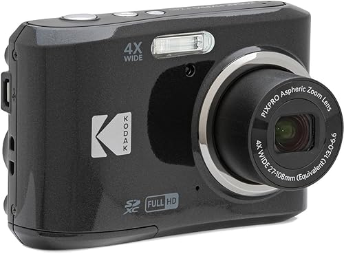 Miniatura 3 de Cámara digital KODAK PIXPRO Friendly Zoom FZ45-BK de 16 MP con zoom óptico de 4x, lente gran angular de 27 mm y pantalla LCD de 2.7 pulgadas (Negro)