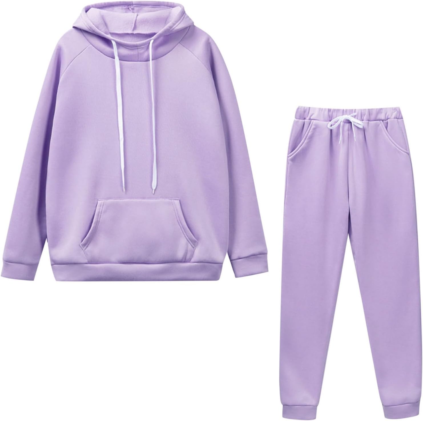 Womens 2 Piece Outfits Lounge Hoodie Sweatsuit Sets Oversized Sweatshirt Baggy Spring Comfy Sweatpants with Pockets