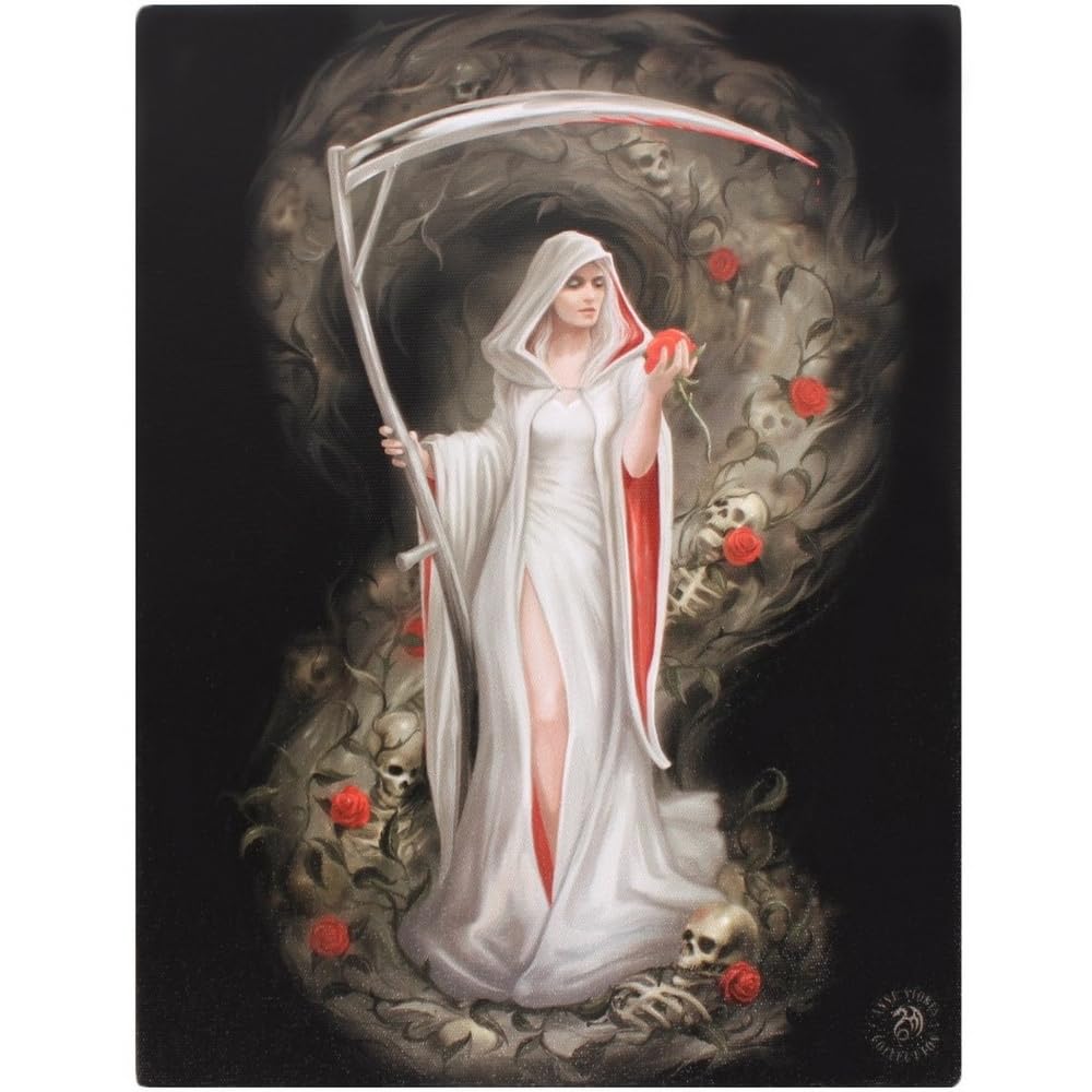 Life Blood - Grim Woman by Artist Anne Stokes Framed Canvas Wall Art