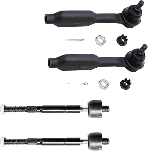 Miniatura 88 de Detroit Axle - 4 barras de acoplamiento delanteras para Hyundai Elantra Forte Koup Forte5, 4 extremos de barra de acoplamiento interiores y