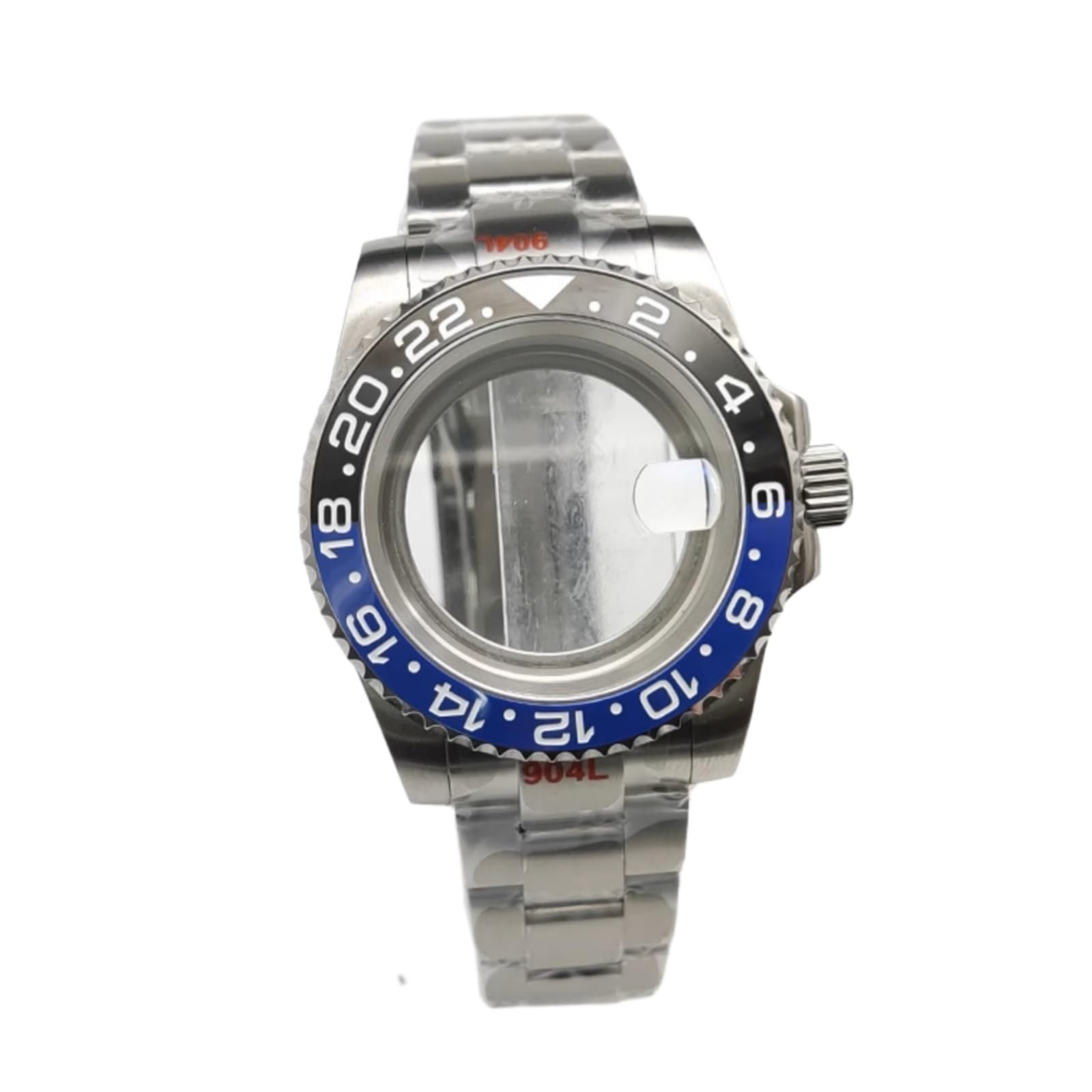 Set Cassa E Bracciale 40 mm Acciaio 904L Subacqueo GMT Stile Yacht Vetro Zaffiro Lente Datario Compatibile Con Movimento NH36 per Rolex Submariner/GMT-Master/Yacht-Master - 10