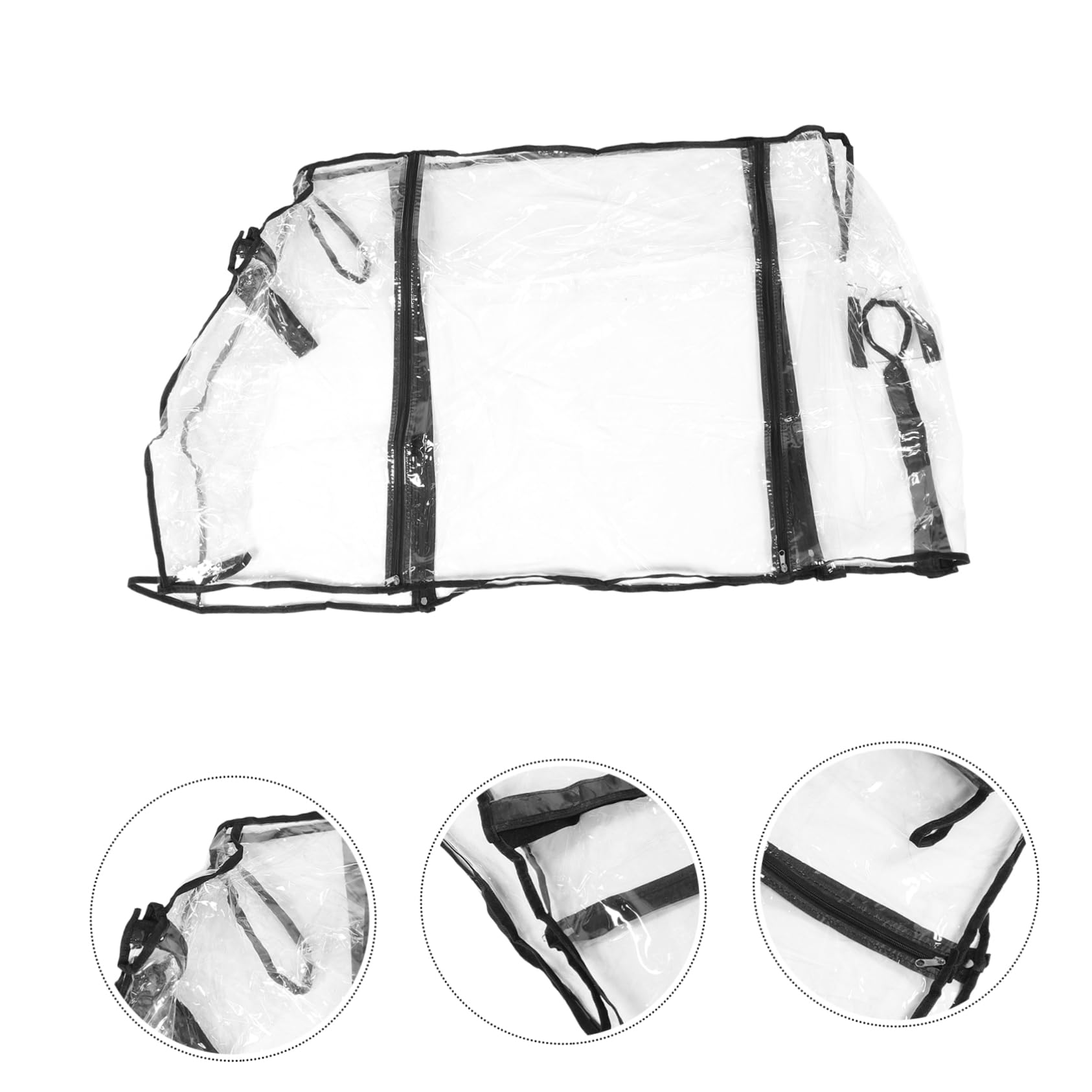 Toyvian Transparenter PVC Regenhülle Regenschutz für Gartenwagen und Handwagen Widerstandsfähig und Schmutzabweisend für Outdoor und Picknick