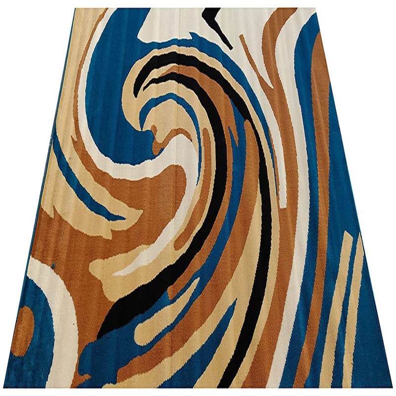 Image of Home Decore 5x7 feet Acrylic Carpet for Your Living Room & Drawing Room Aywhere in Your Home (150x210 Blue Colour)- 5x7 Feet