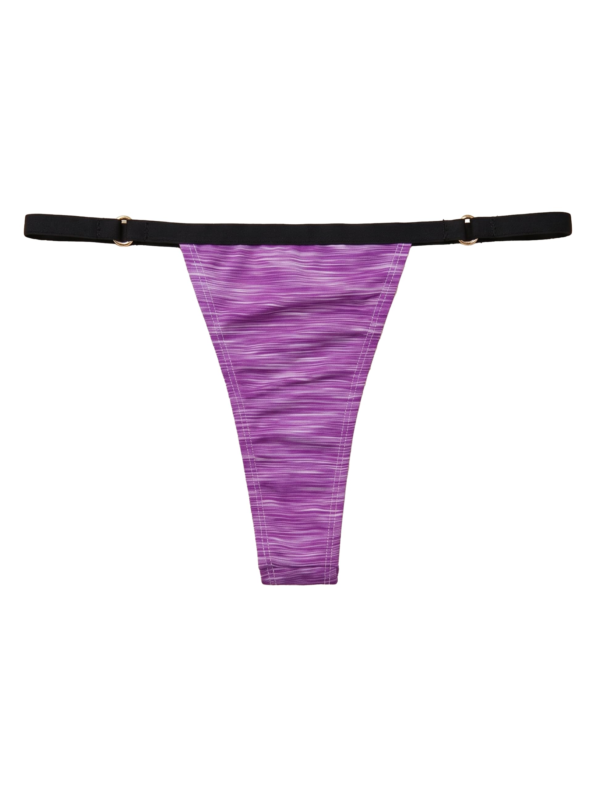 Women Printed Mid Rise Nylon Blend Thong Panty|SN5075-XS Purple-image-45
