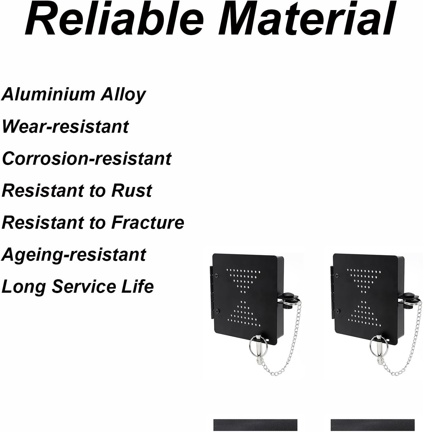 2 Pieces Aluminum RV Bumper End Cap, Sewer Hose Storage Cover with Vent Holes for 4×4 Inch Standard RV Bumpers, Travel RV Outdoor Accessory