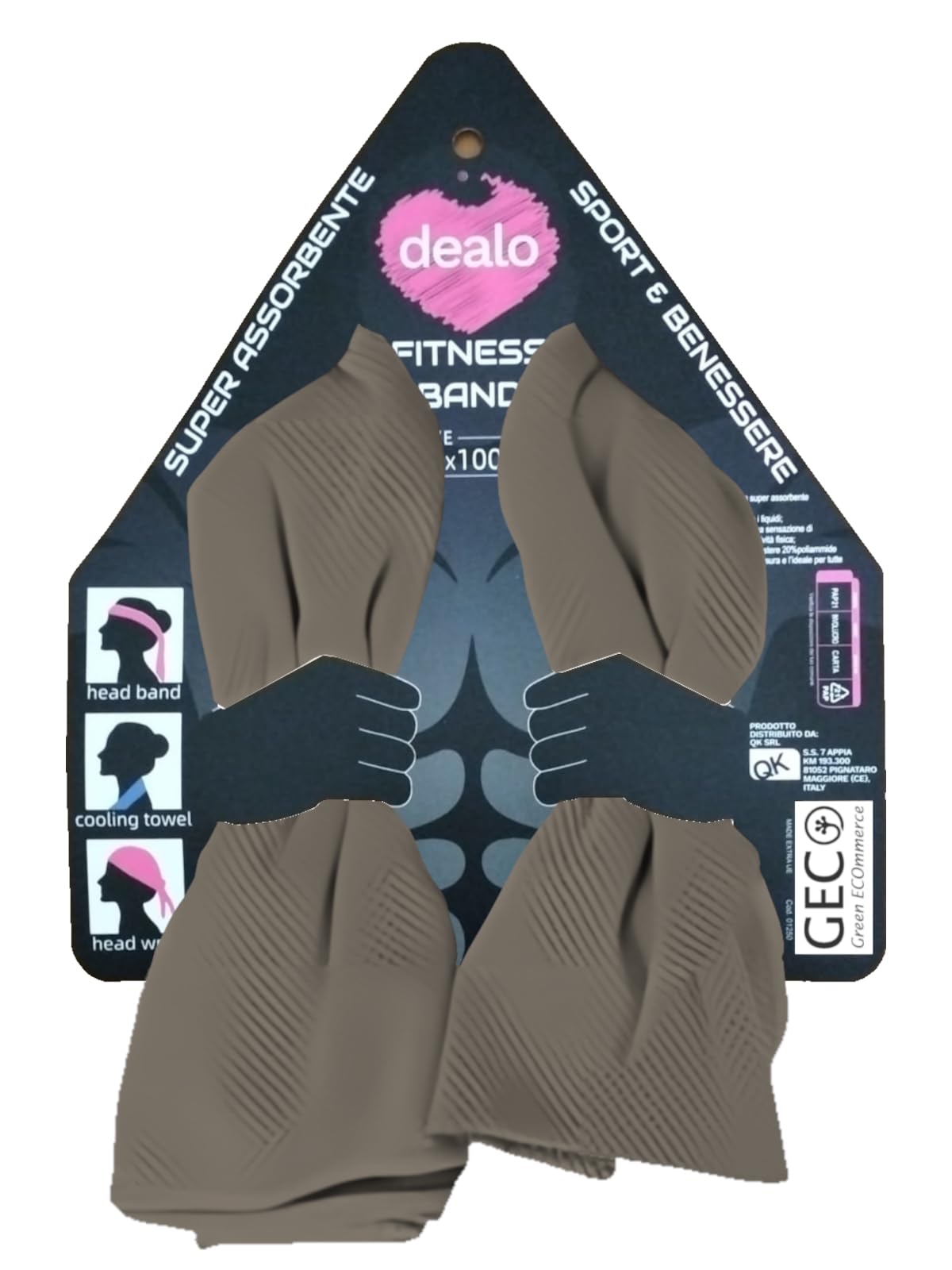 Asciugamano Sportivo in Microfibra Super Assorbente 30x100 cm Grigia – Fascia Fitness Multiuso per Palestra, Corsa, Yoga – Rinfrescante da Bagnata, Antisudore da Asciutta (Grigio)