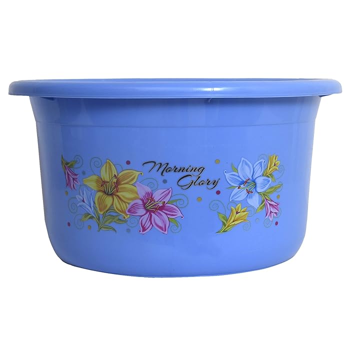 Buy Kuber Industries Flower Print Unbreakable Plastic Multipurpose Bath