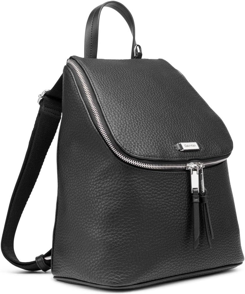 Calvin Klein Zulle Organizational Backpack, Black/Silver, One Size - Image 4