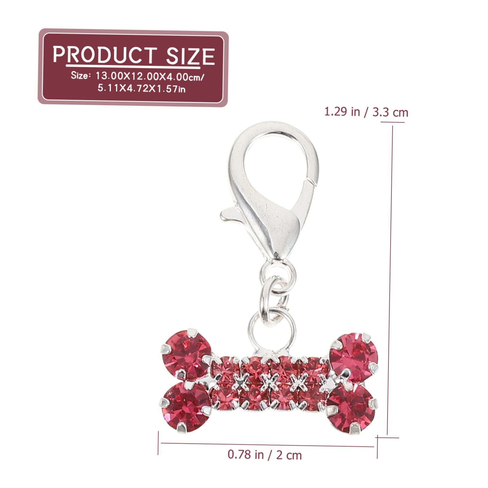 Didiseaon 2Pcs Rhinestone Pet Collar Pendants Decorative Dog Charms Cute Hanging Accessories for Cat Collars Pendant for Pet and Keychains