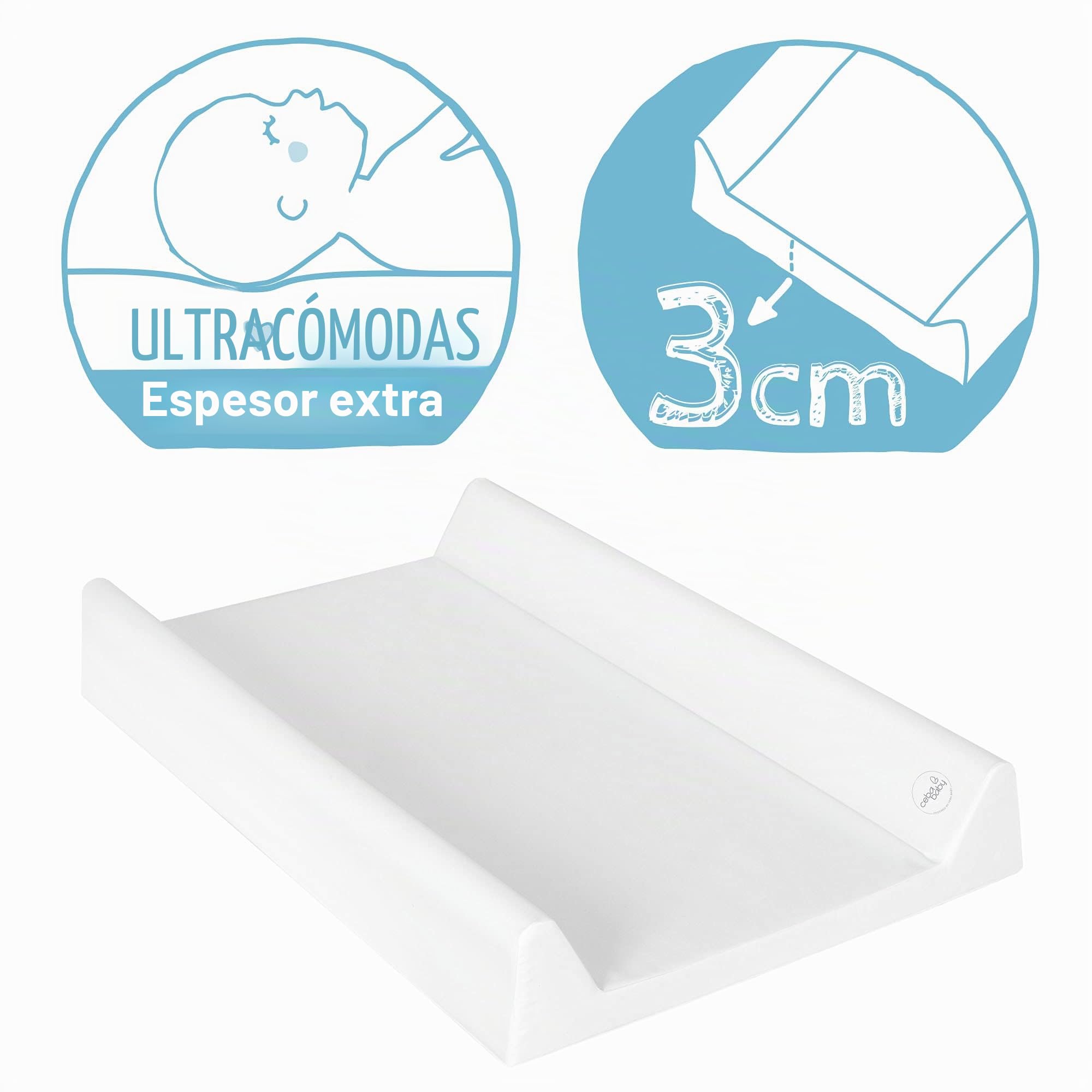 Ceba Baby Cambiador Bebe para Cuna Impermeable para Niños y Niñas - mapache 70x50 cm