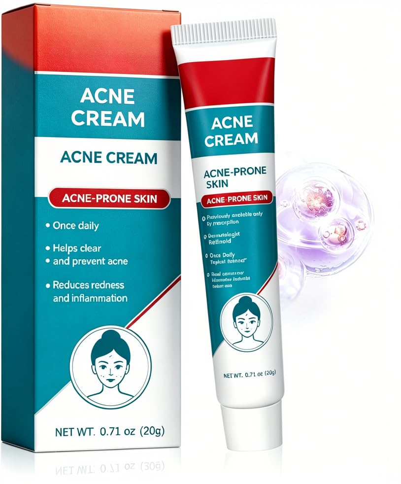20g Ungüento Facial Anti-Acné,Crema Hidratante Piel,Ungüento Anti los granos,Cuidado hidratante y calmante para la piel,Améliore apparence de la peau,Apto para diversos tipos de peau