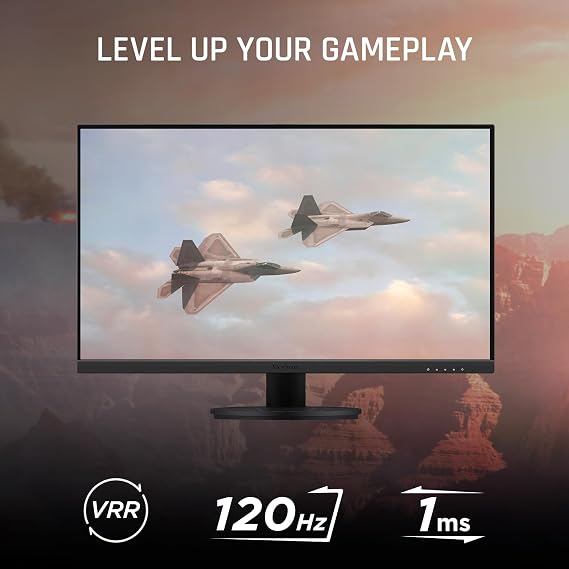 ViewSonic VX2716A 27 Inch 1080p Gaming Monitor, IPS Display with 120Hz and 1ms for Smooth Home Entertainment, DisplayPort, USB-C, and HDMI Inputs