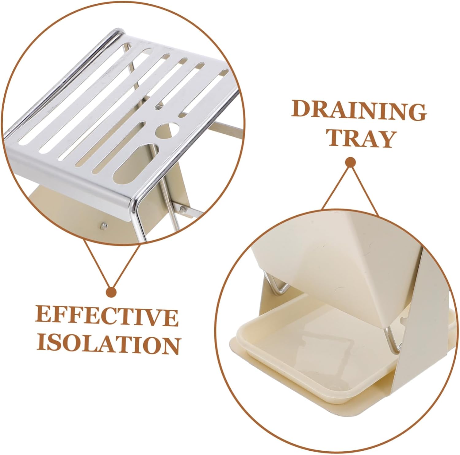 MAGICLULU Stainless Steel Rotating Knife Storage Rack 1pcs Universal Knife Block Organizer Space-saving Kitchen Countertop Holder for Home Use
