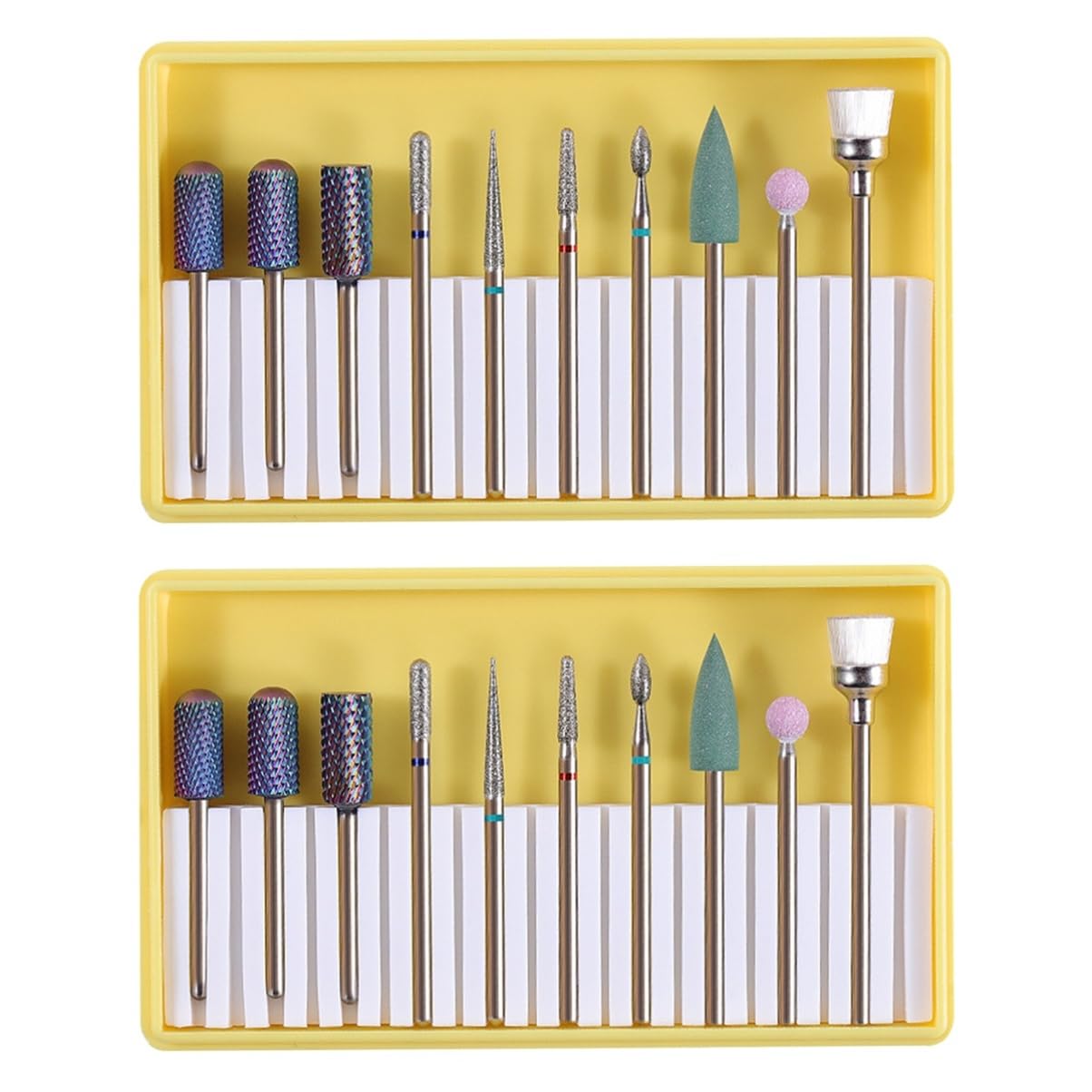 COHEALI 2 Set di Lucidatrici Elettriche per Unghie Punte in Ceramica Set di Strumenti per Manicure