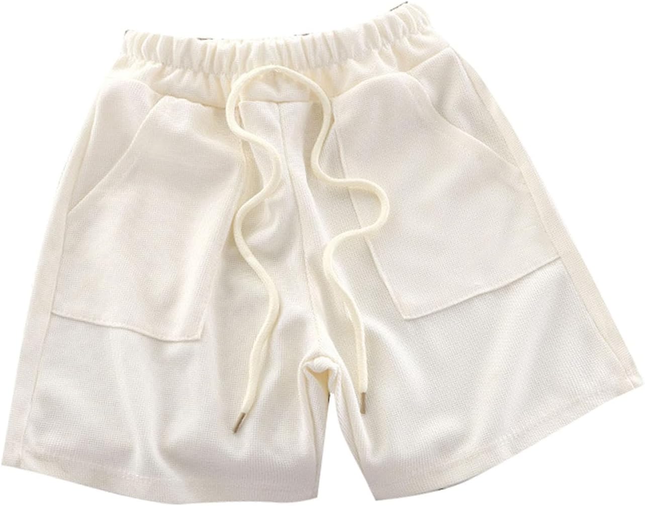 Girls Cartwheel Shorts Children's Summer Solid Sport Casual Mid Waist Leather Band